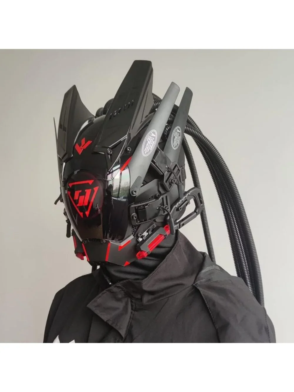 Punk Cosplay Mask for Men - Round Light Braids Halloween Party Music Festival